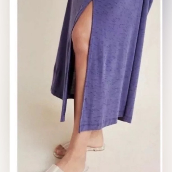 Anthropologie x Maeve | Melanie Jersey Knit Maxi Dress Lace Up Racerback Small - Picture 3 of 12